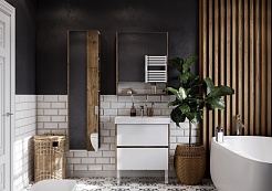 Акватон Мебель для ванной Сканди 70 дуб рустикальный, белая – фотография-2